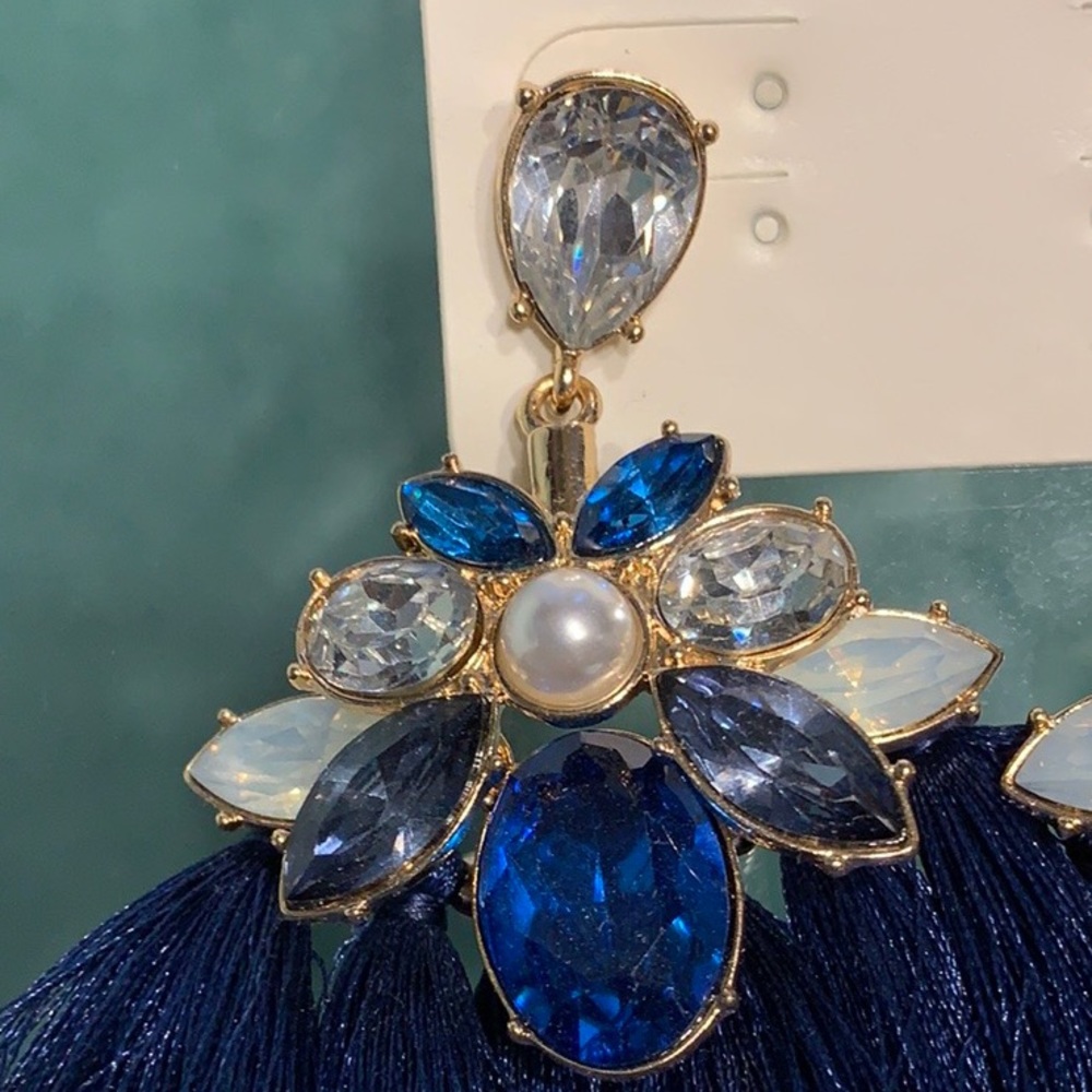 Jeweled Tassel Earrings